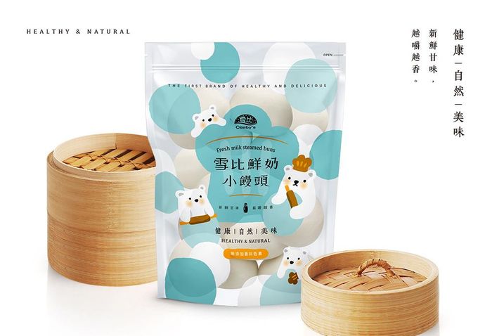 雪比雪比優格饅頭包裝設計