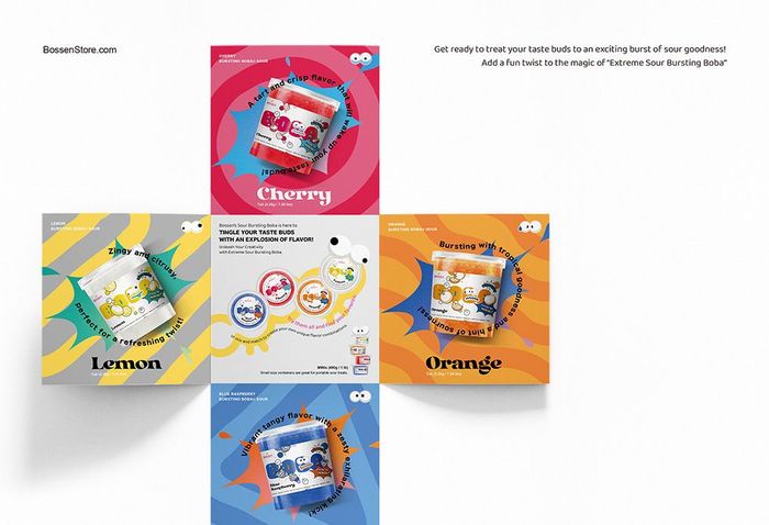 BOSSEN 酸爆珠sour bursting bboba 包裝系列設計